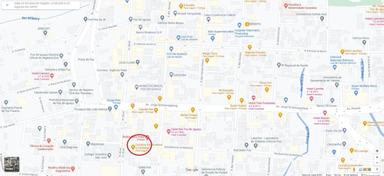 شقة Studio No Centro Gastronomico De Foz Com Vista Para O Rio Parana فوز دو إيغواسو المظهر الخارجي الصورة